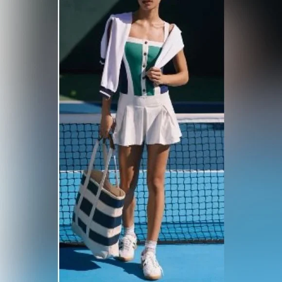 Anthropologie Daliy Practice sleeveless pleated mini tennis pickleballvdress - Picture 3 of 6